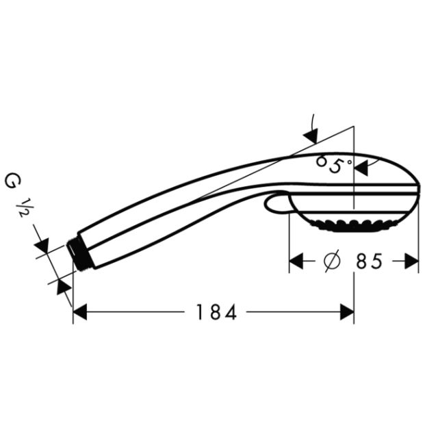 Ручной душ Crometta 85 Variojet EcoSmart, ½’ Hansgrohe. Технические характеристики