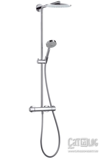 Raindance S Showerpipe EcoSmart 180 мм, держатель 460 мм, ½’ Hansgrohe. Изображение предмета