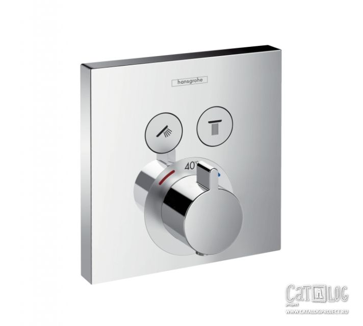 Термостат ShowerSelect с двумя запорными вентилями, СМ Hansgrohe. Изображение предмета