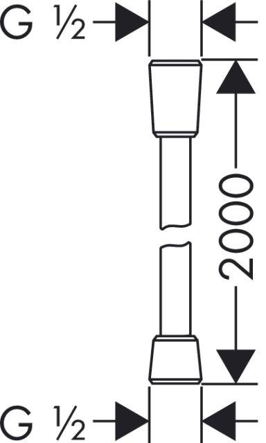 Шланг Isiflex 2,00 м, ½’ AXOR. Технические характеристики