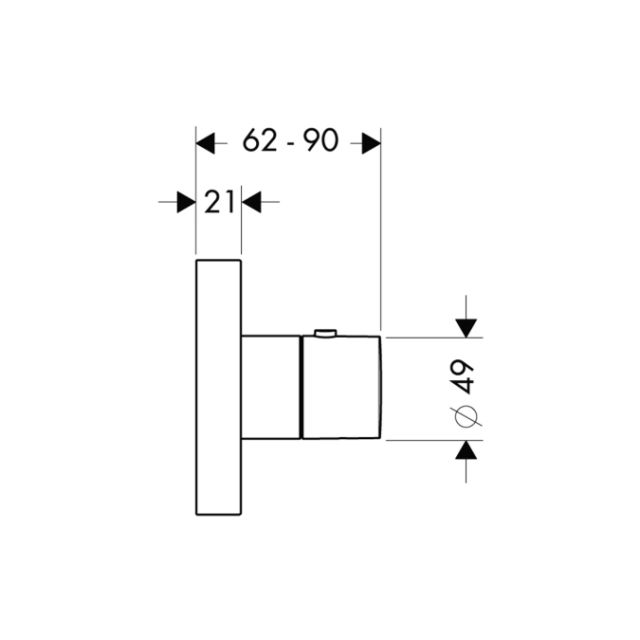 Термостат 12x12,СМ,  ¾’ AXOR. Технические характеристики