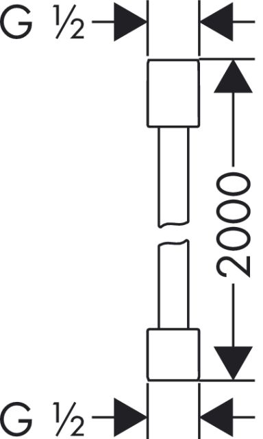 Шланг с металлическим эффектом 2,00 м ½’x ½’ AXOR. Технические характеристики