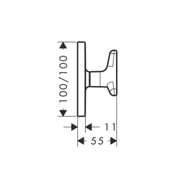 Запорный вентиль с рукояткой в форме звезды, СМ,  ½’ / ¾’ AXOR. Технические характеристики
