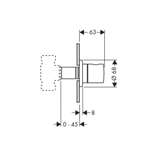 Запорный вентиль, СМ, ½’ / ¾’ AXOR. Технические характеристики